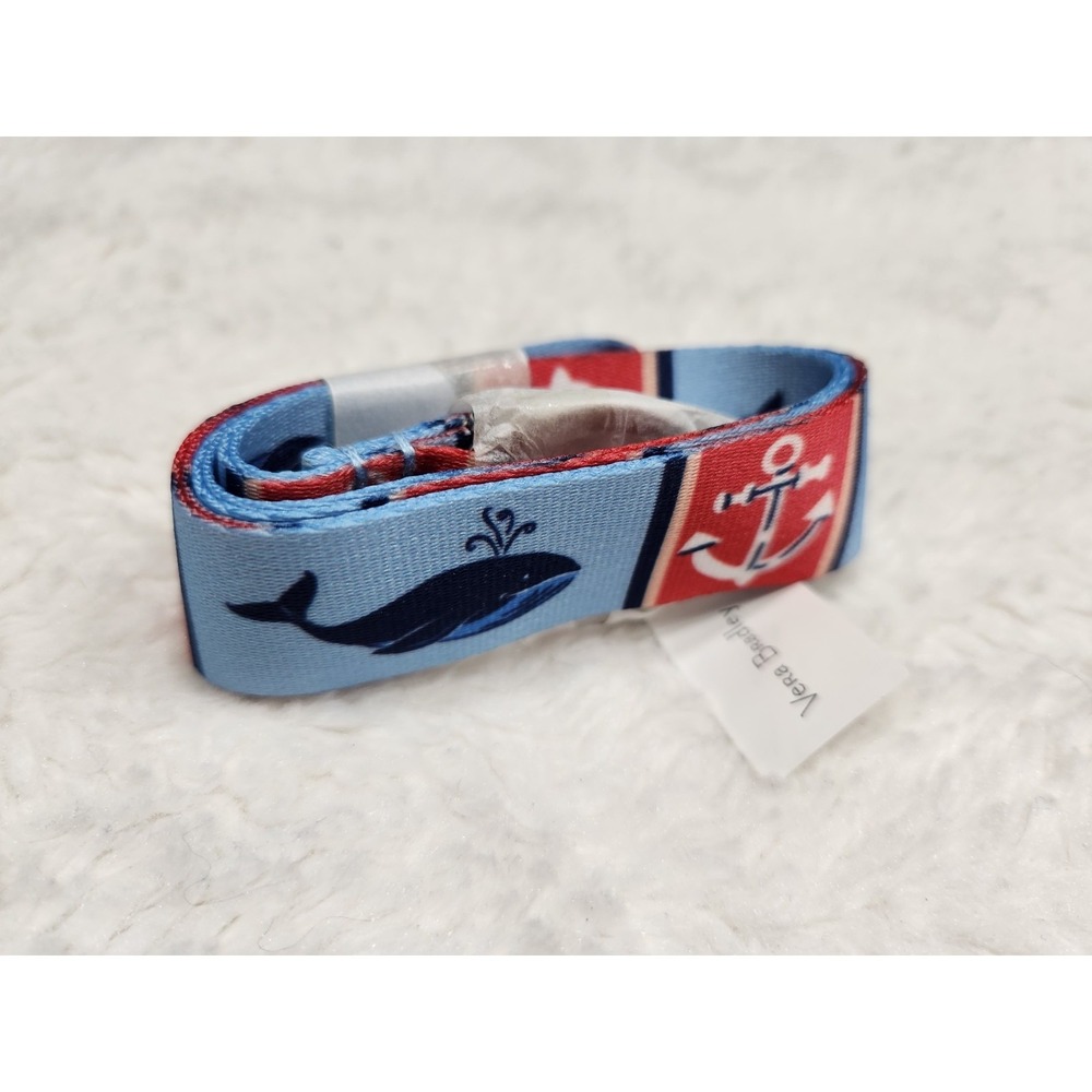 Vera Bradley Wide Lanyardโ Regatta Whale Blue Anchor Nautical NWT